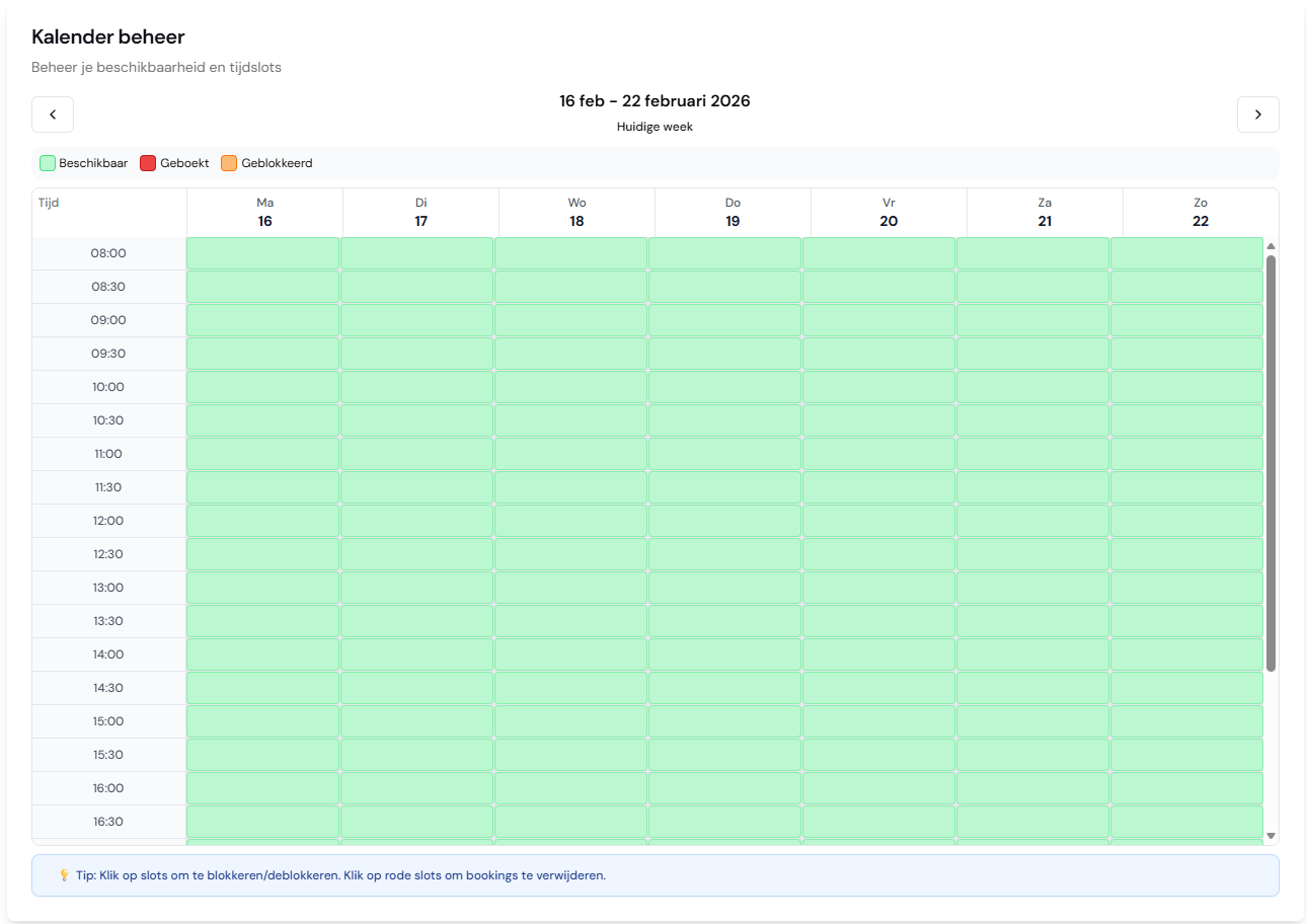 Agenda beheer screenshot